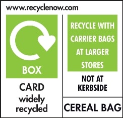 The new version of the on-pack recycling label which will encourage shoppers to recycle their plastic film in-store